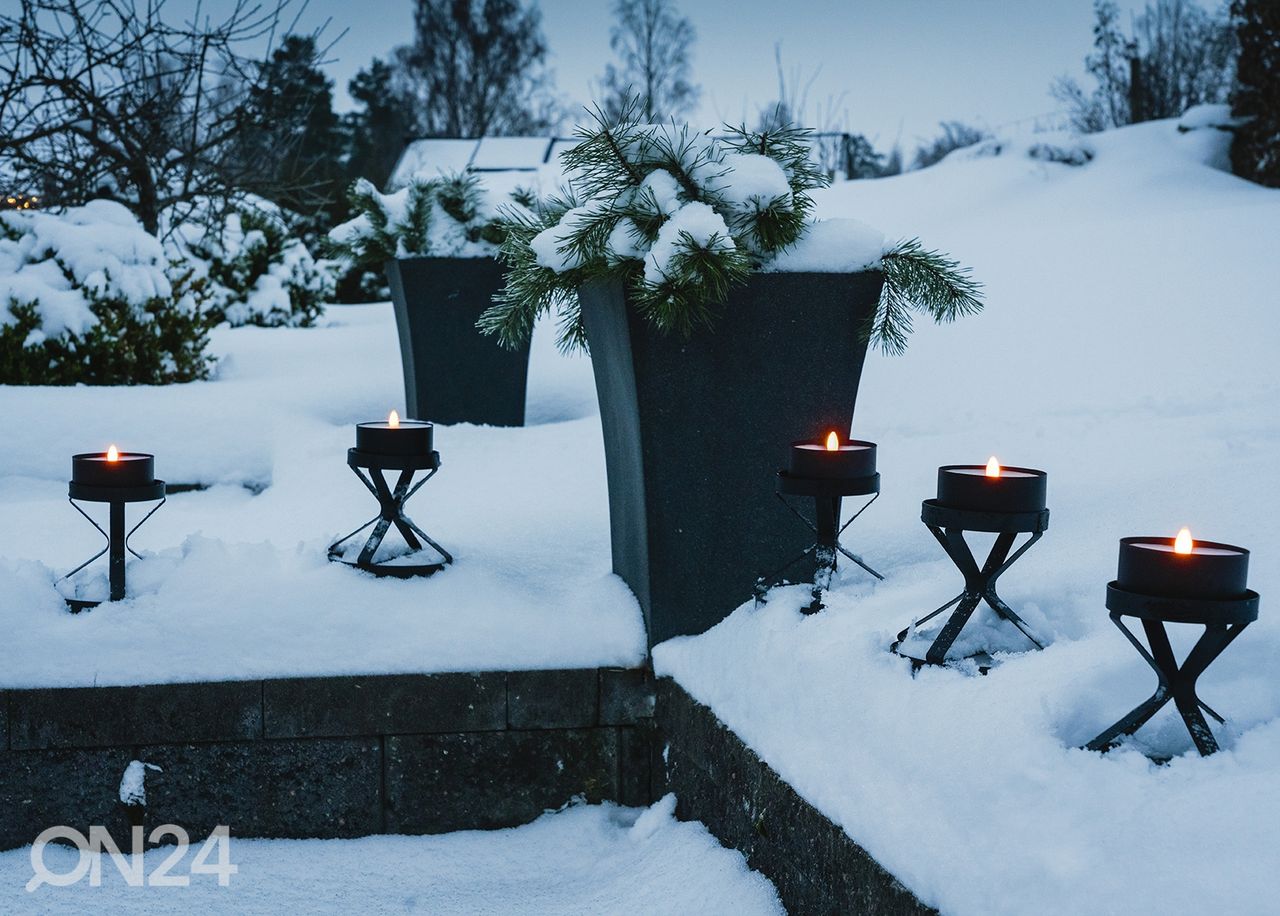 LED ulkokynttilä Torch, musta kuvasuurennos