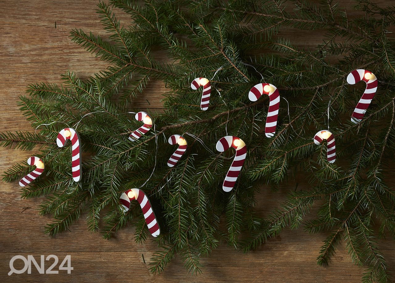 LED valonauha Candycane, punainen/valkoinen kuvasuurennos