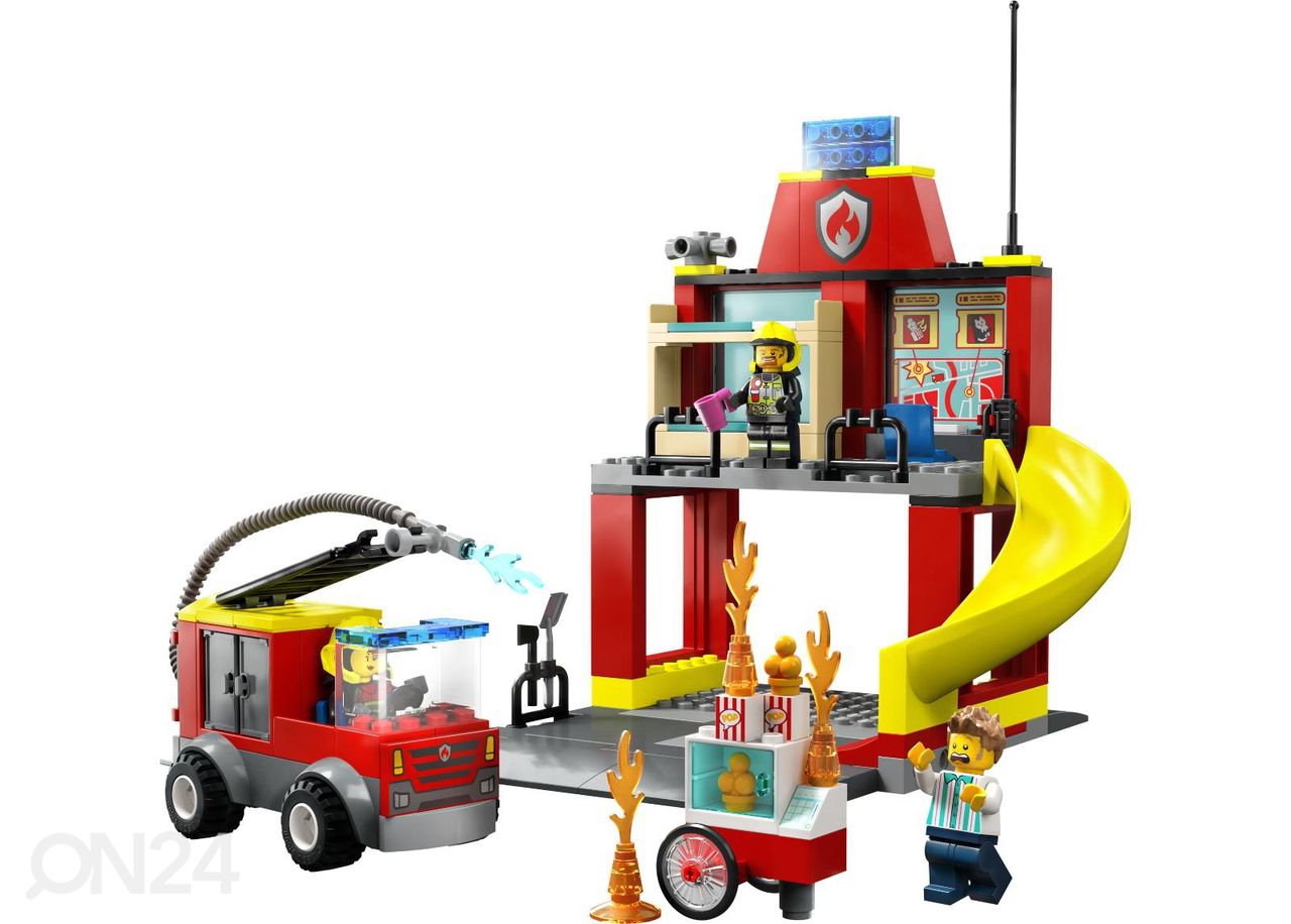 LEGO City Paloasema ja paloauto kuvasuurennos