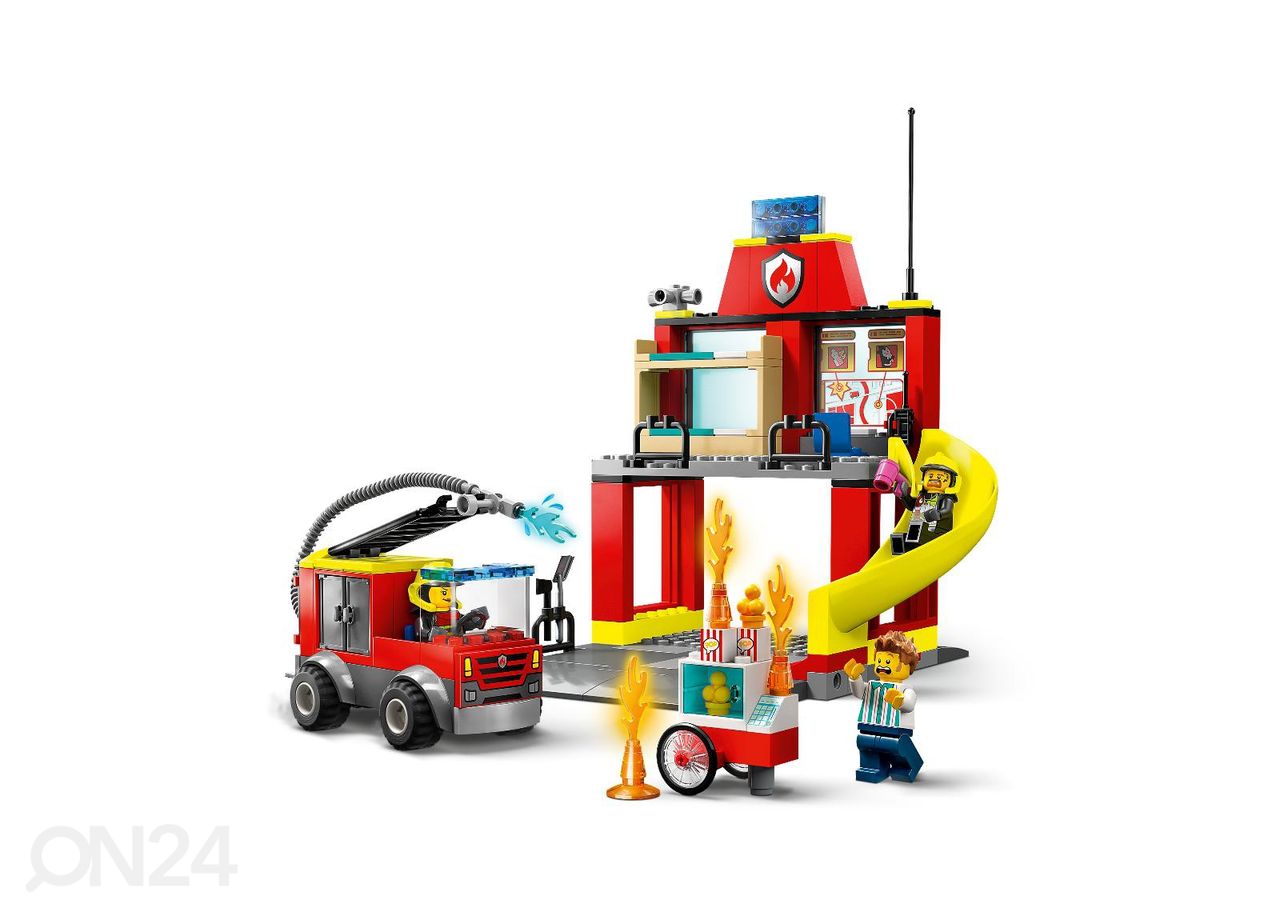 LEGO City Paloasema ja paloauto kuvasuurennos