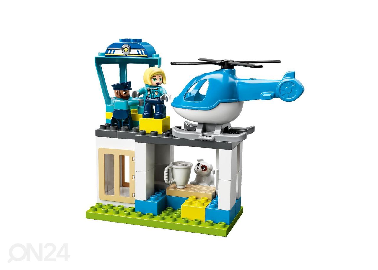LEGO DUPLO -poliisiasema ja helikopteri kuvasuurennos