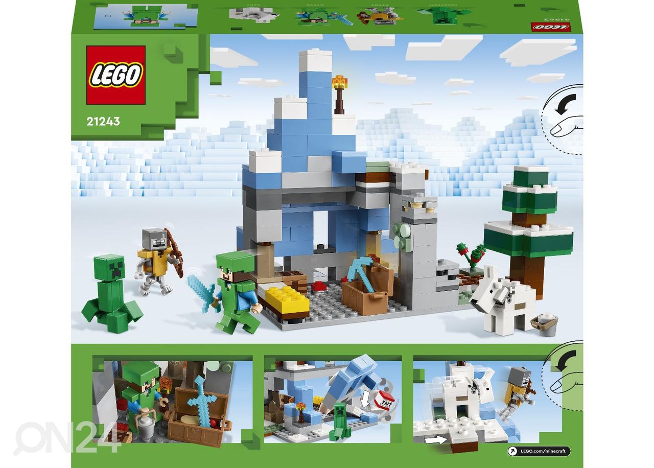 Lego Minecraft Jään peittämät huiput kuvasuurennos