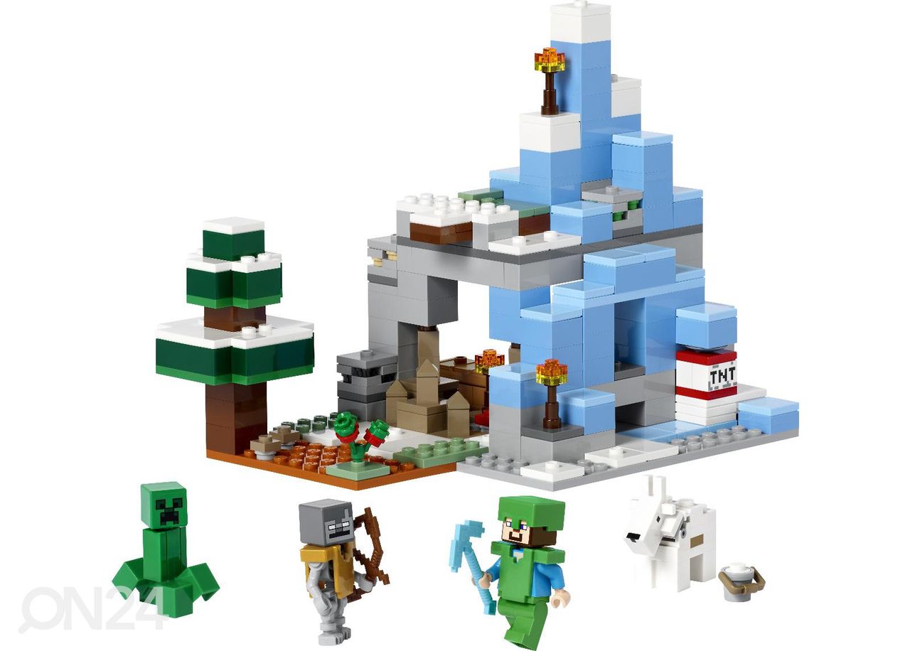 Lego Minecraft Jään peittämät huiput kuvasuurennos