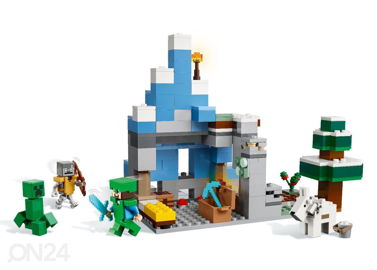 Lego Minecraft Jään peittämät huiput kuvasuurennos