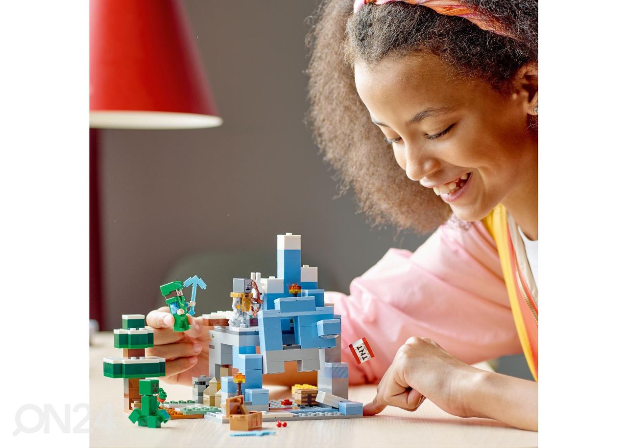 Lego Minecraft Jään peittämät huiput kuvasuurennos