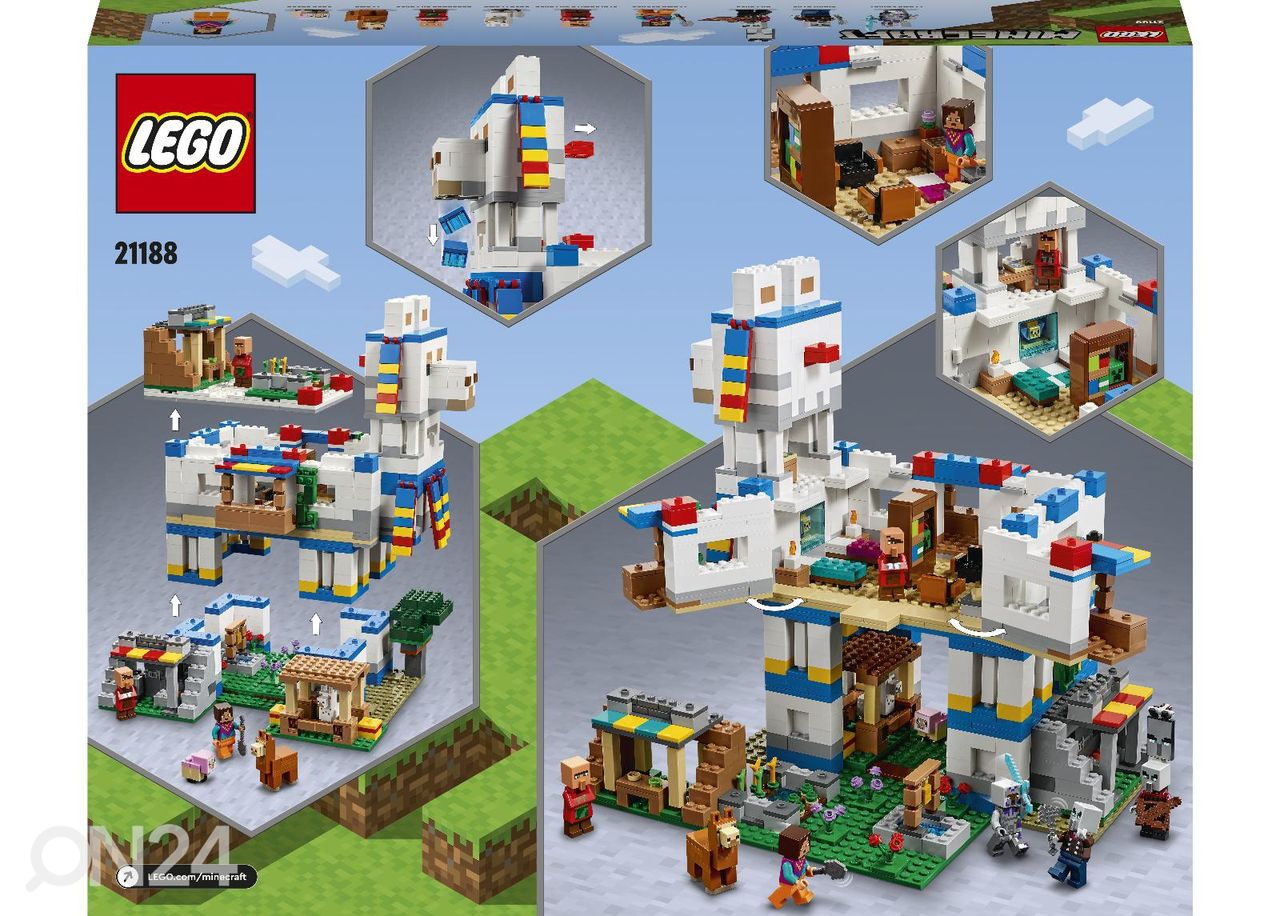 LEGO Minecraft Laamojen kylä kuvasuurennos