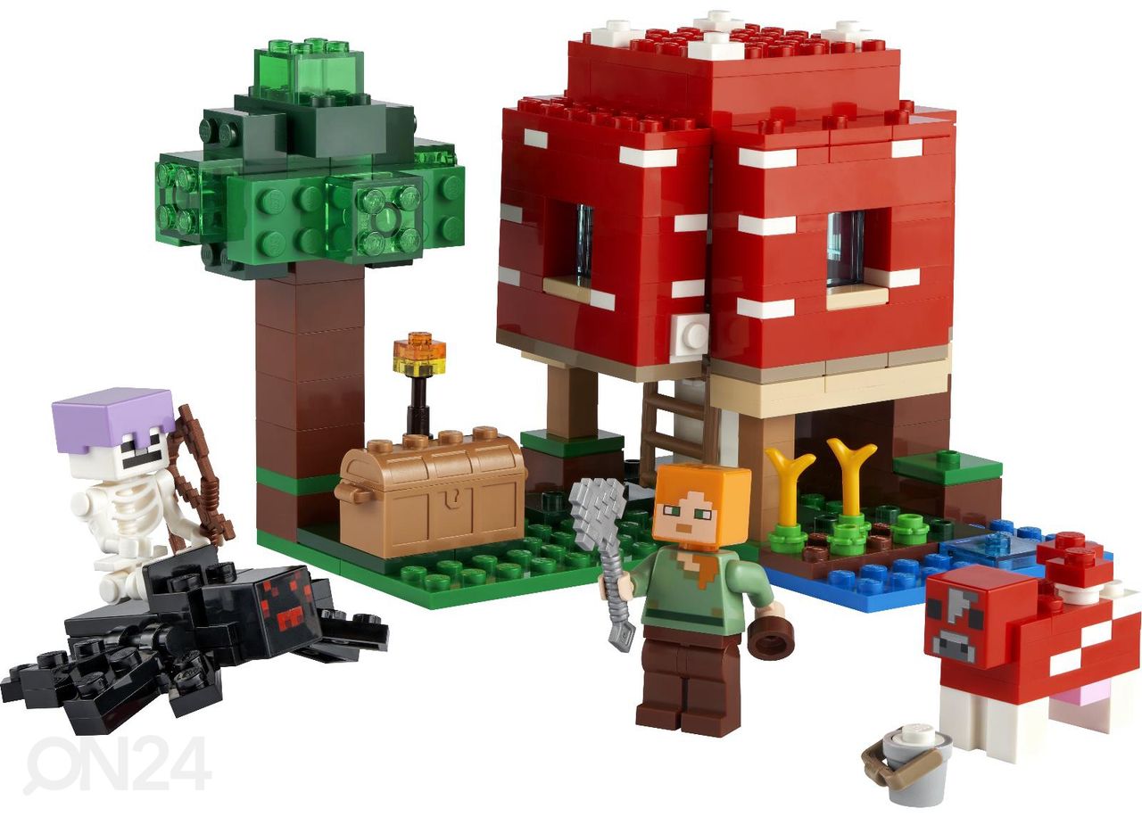 LEGO Minecraft Sienitalo kuvasuurennos