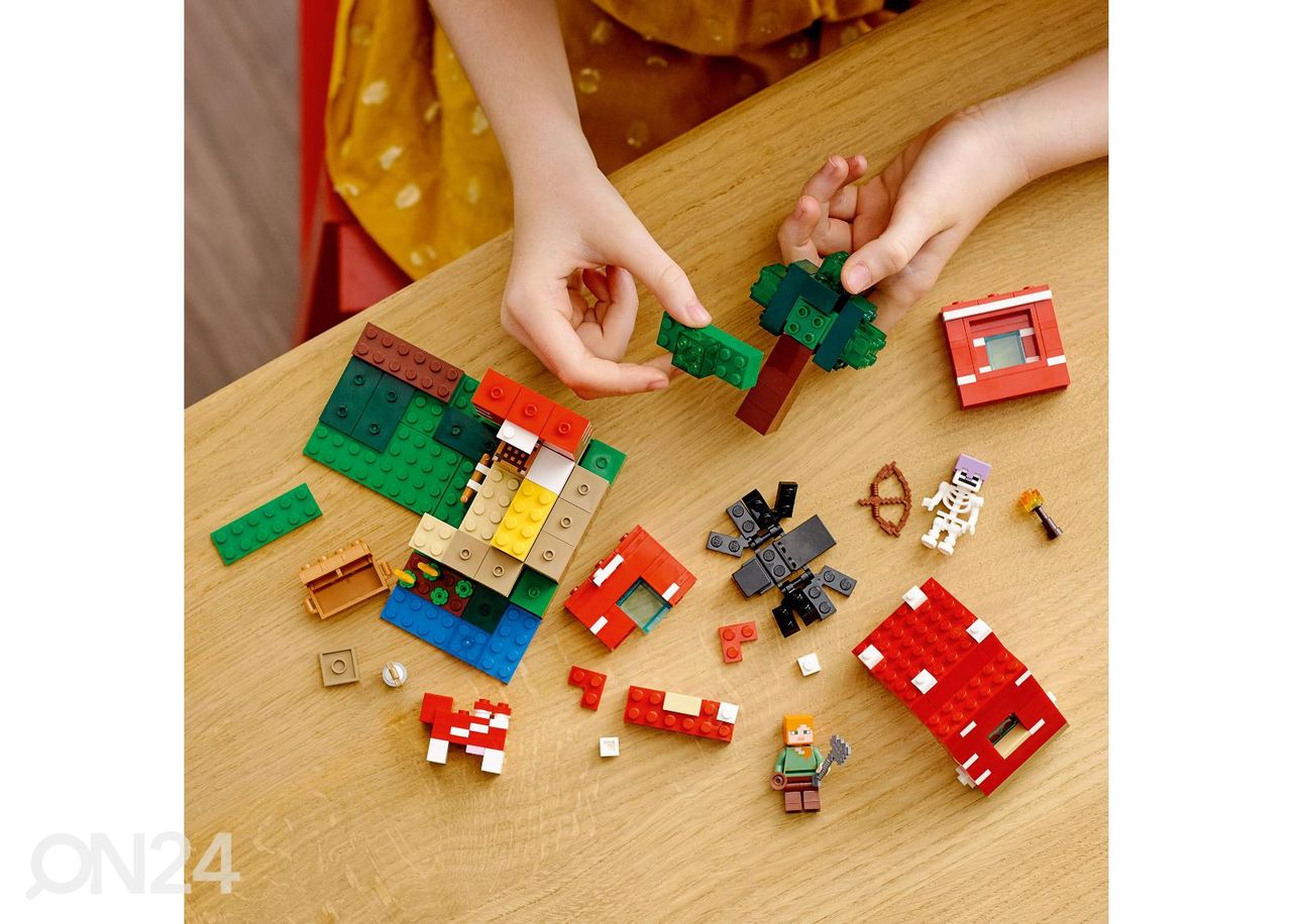 LEGO Minecraft Sienitalo kuvasuurennos