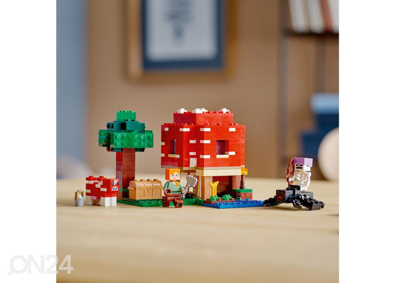 LEGO Minecraft Sienitalo kuvasuurennos
