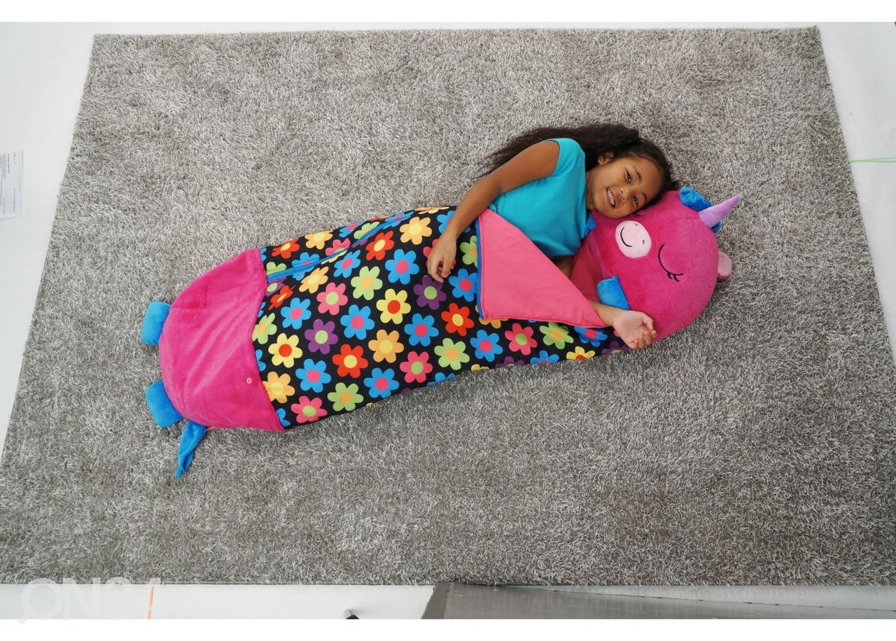 Leikkityyny / makuupussi HAPPY NAPPERS violetti Yksisarvinen 167 cm kuvasuurennos