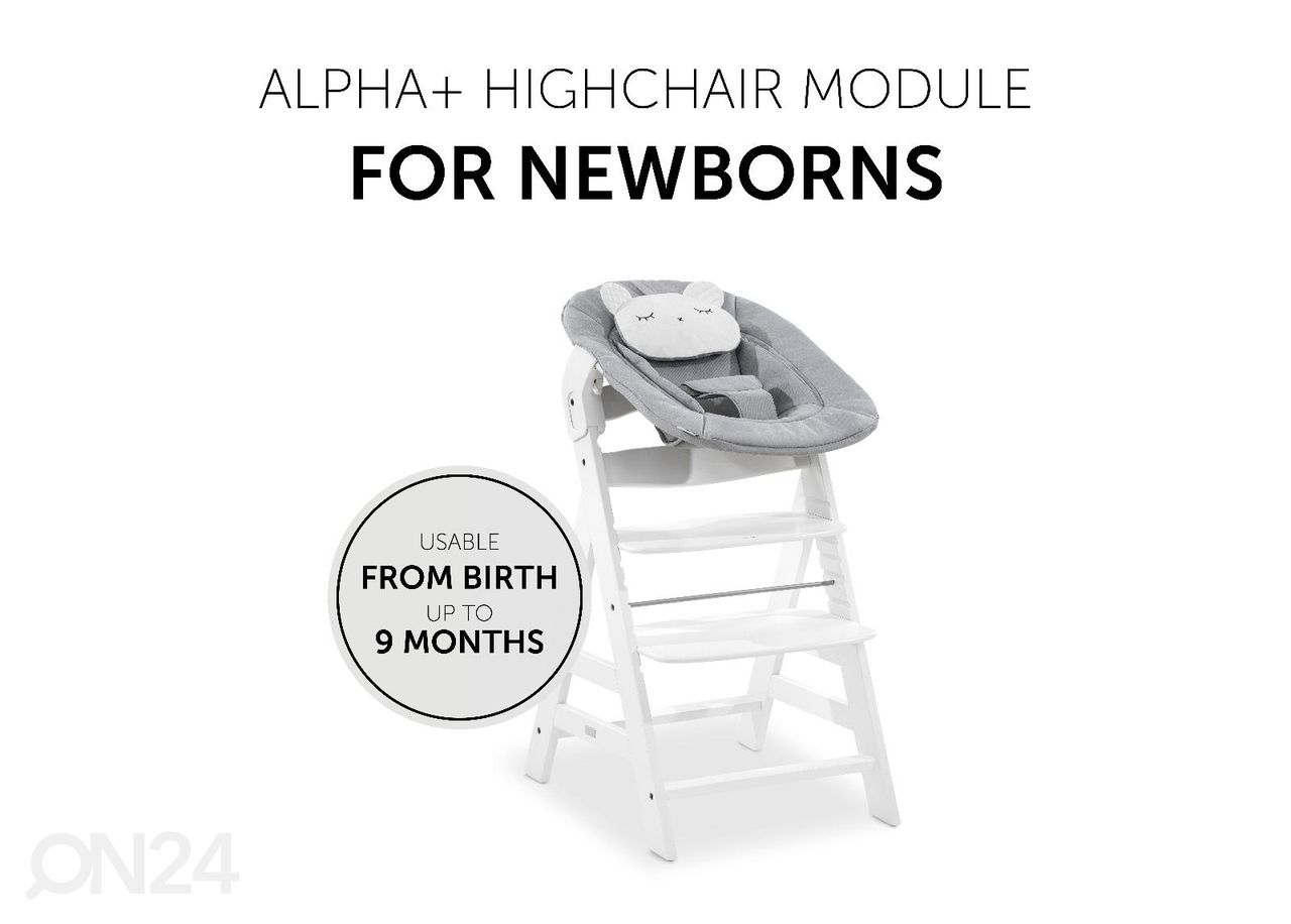 Lepotuoli Hauck Comfort Alpha Bouncer 2in1 Pastel Bear vaaleanharmaa kuvasuurennos