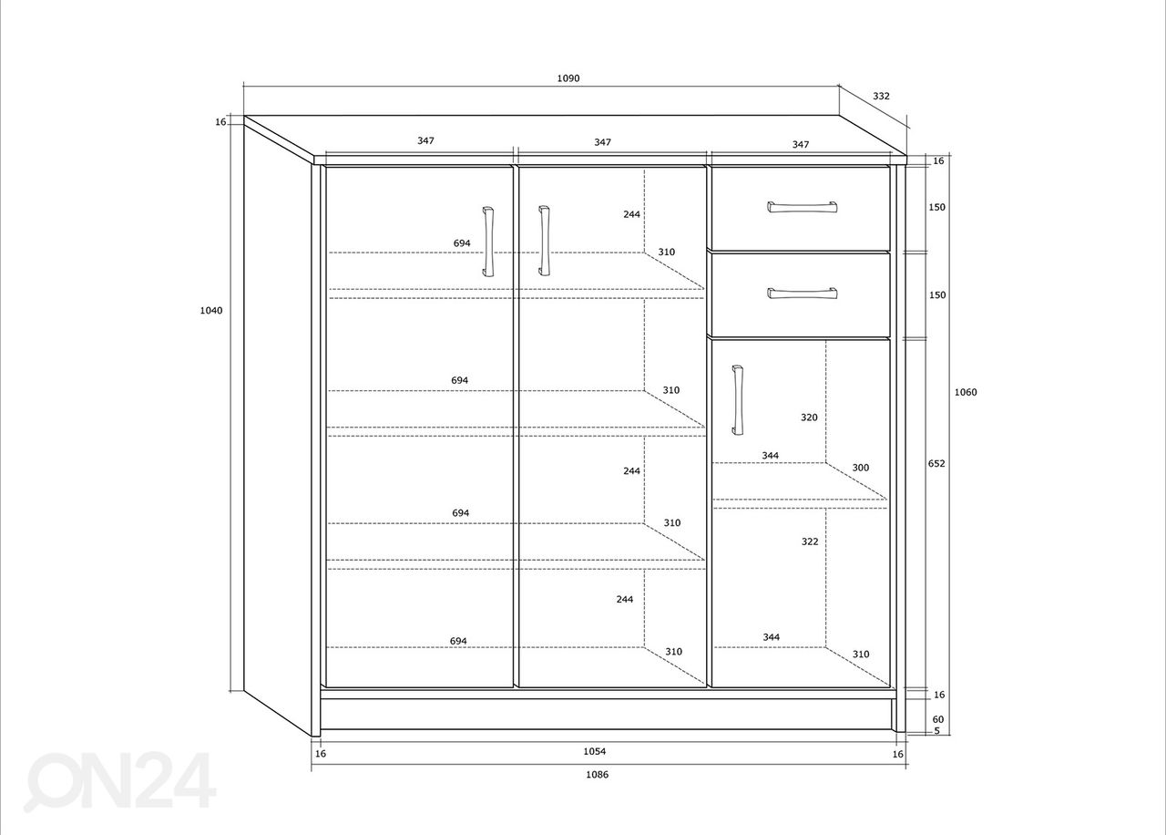 Lipasto 109 cm kuvasuurennos