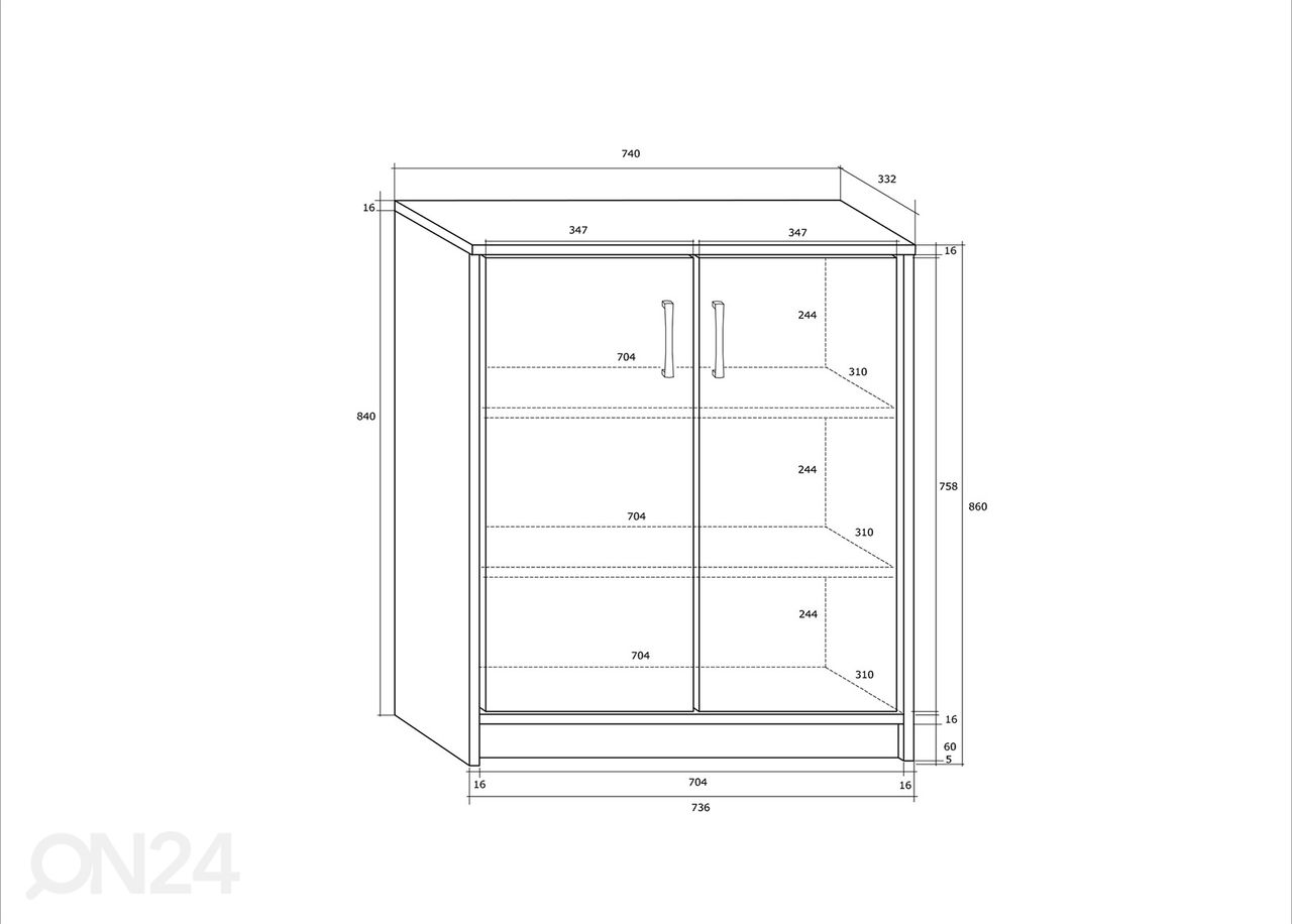 Lipasto 74 cm kuvasuurennos