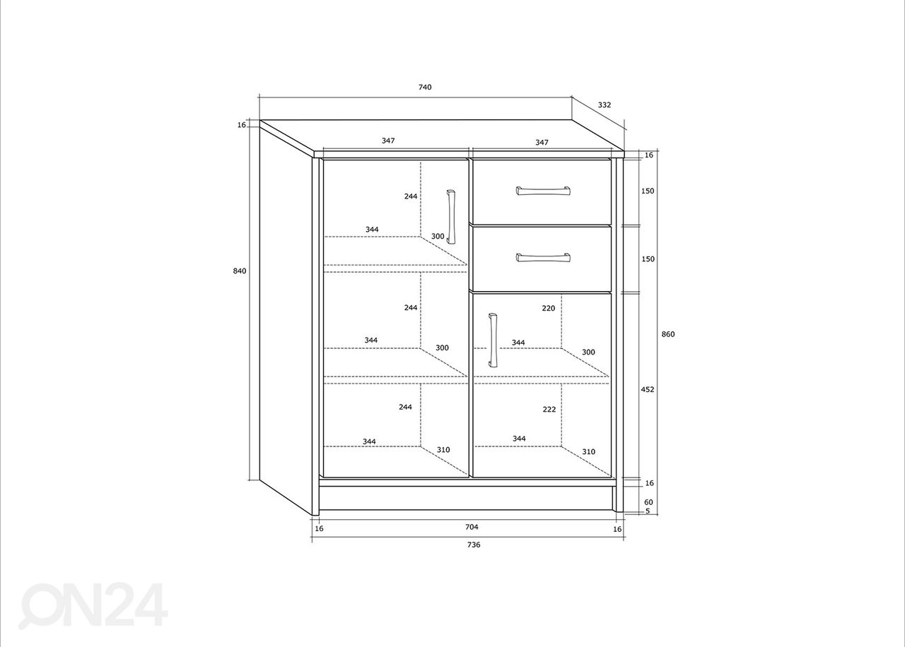Lipasto 74 cm kuvasuurennos