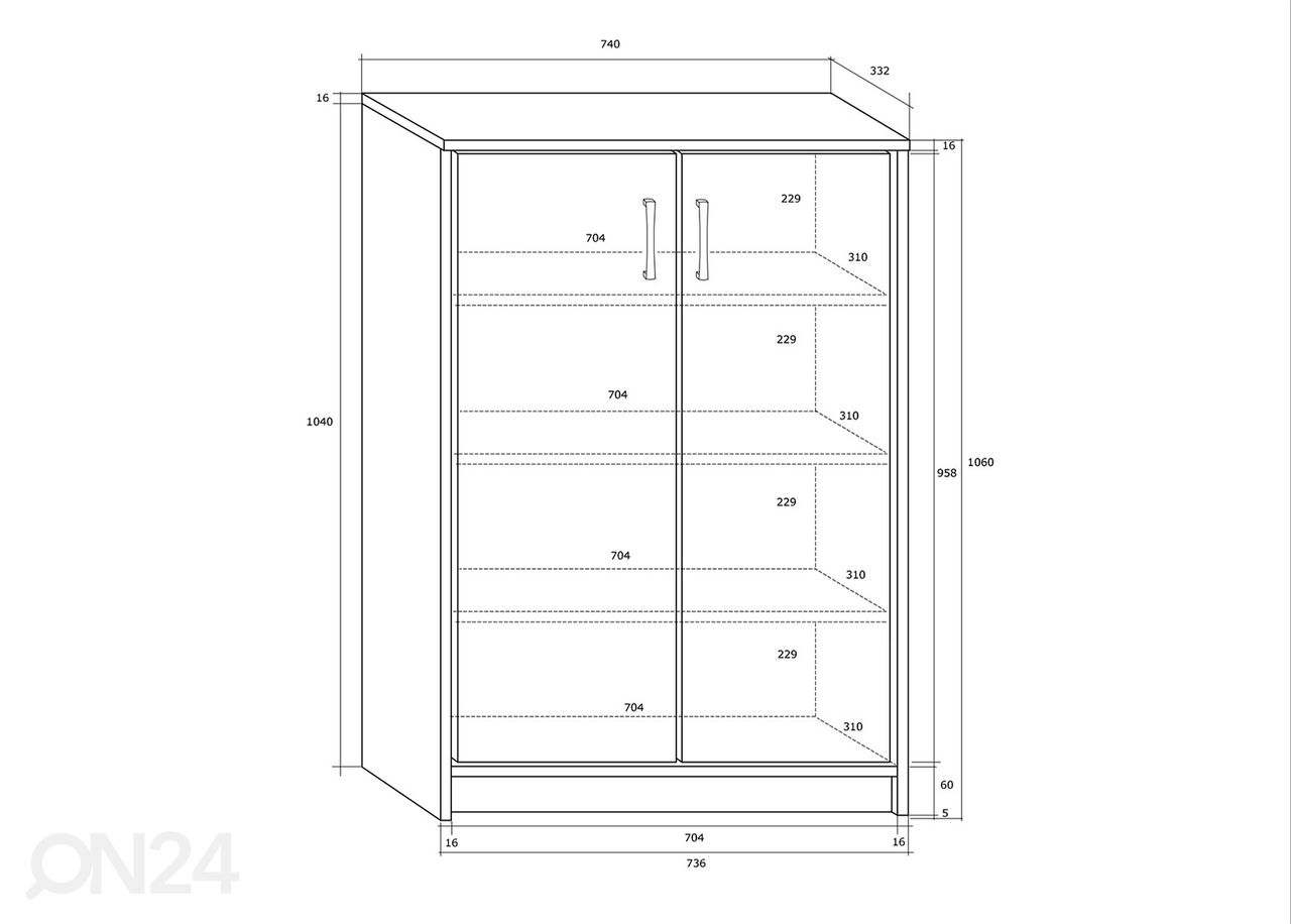 Lipasto 74 cm kuvasuurennos