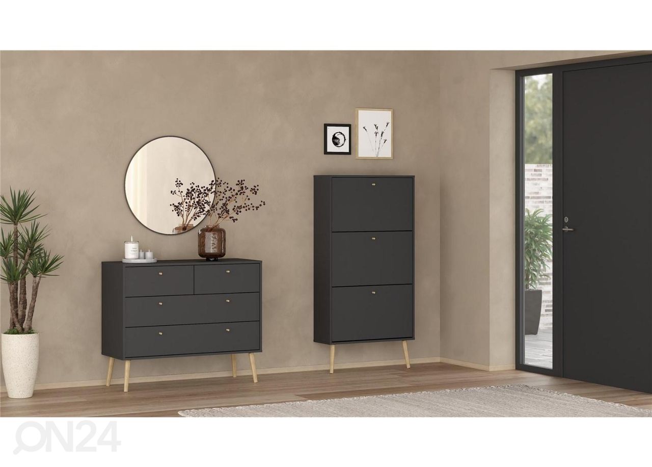 Lipasto Bodo 99 cm, harmaa kuvasuurennos