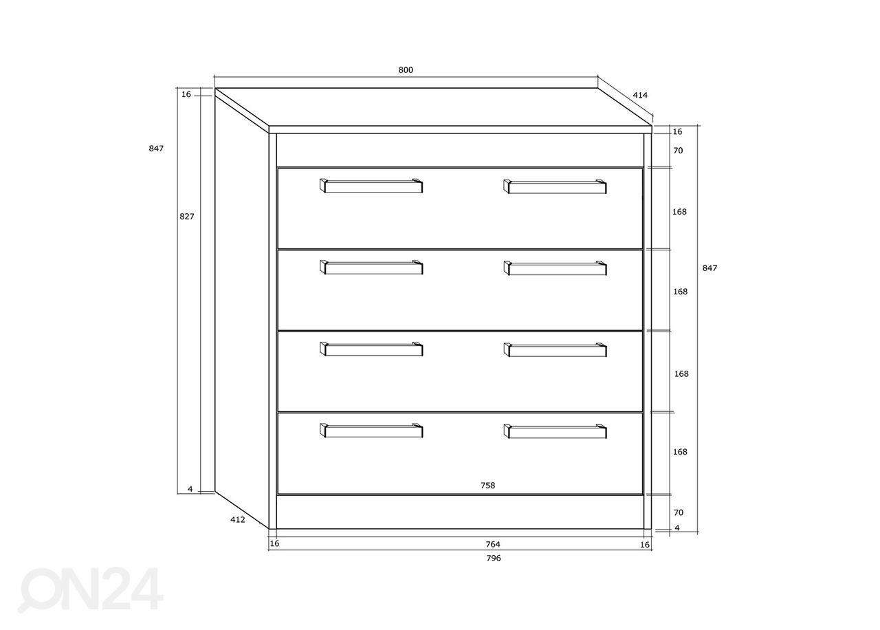 Lipasto Cobhy 80 cm kuvasuurennos