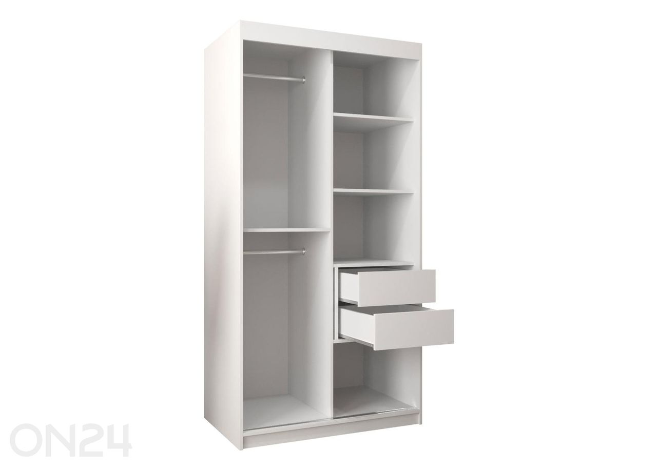 Liukuovellinen vaatekaappi Flutes 100 cm kuvasuurennos