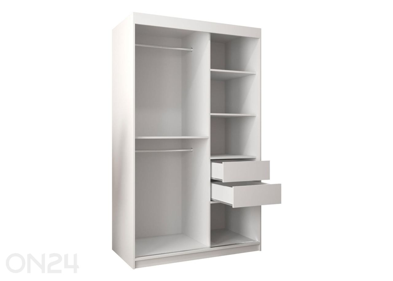 Liukuovellinen vaatekaappi Flutes 120 cm kuvasuurennos