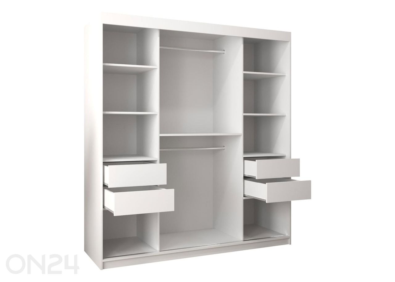 Liukuovellinen vaatekaappi Flutes 180 cm kuvasuurennos