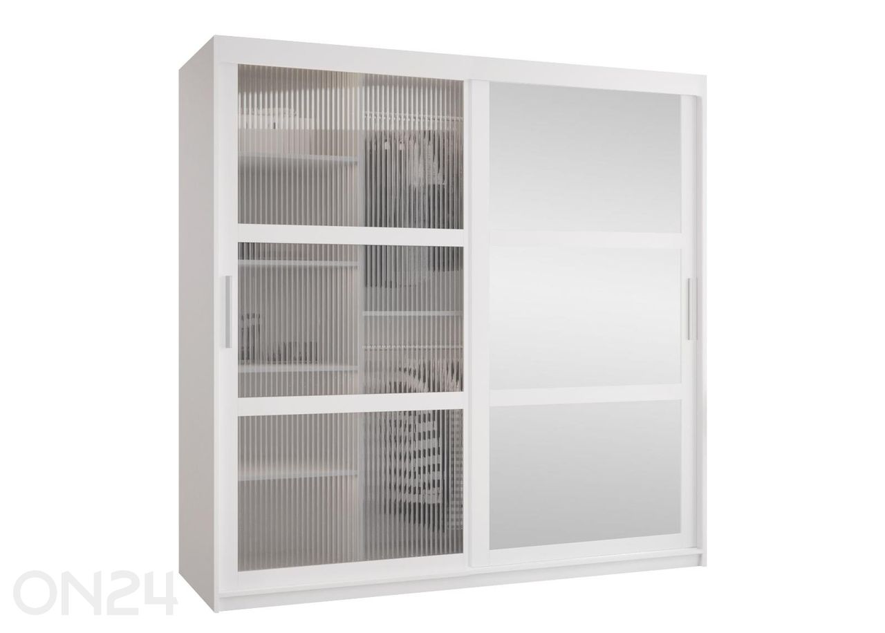 Liukuovellinen vaatekaappi Flutes 180 cm kuvasuurennos