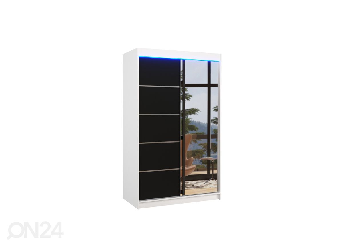 Liukuovikaappi 120 cm + LED kuvasuurennos