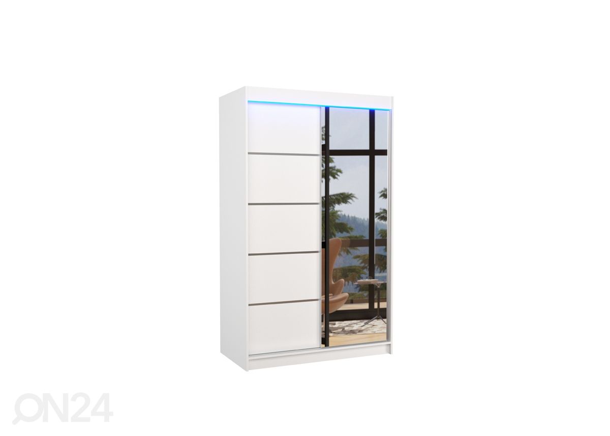 Liukuovikaappi 120 cm + LED kuvasuurennos