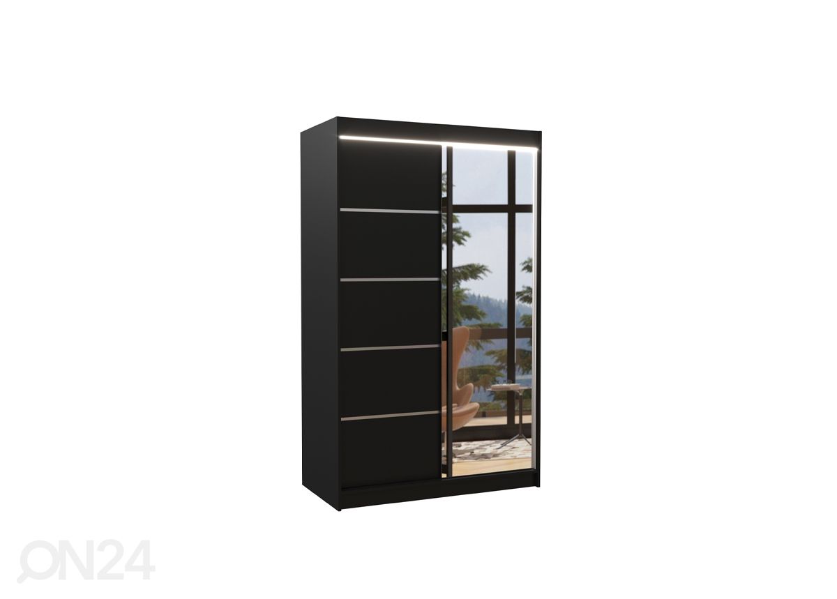Liukuovikaappi 120 cm + LED kuvasuurennos