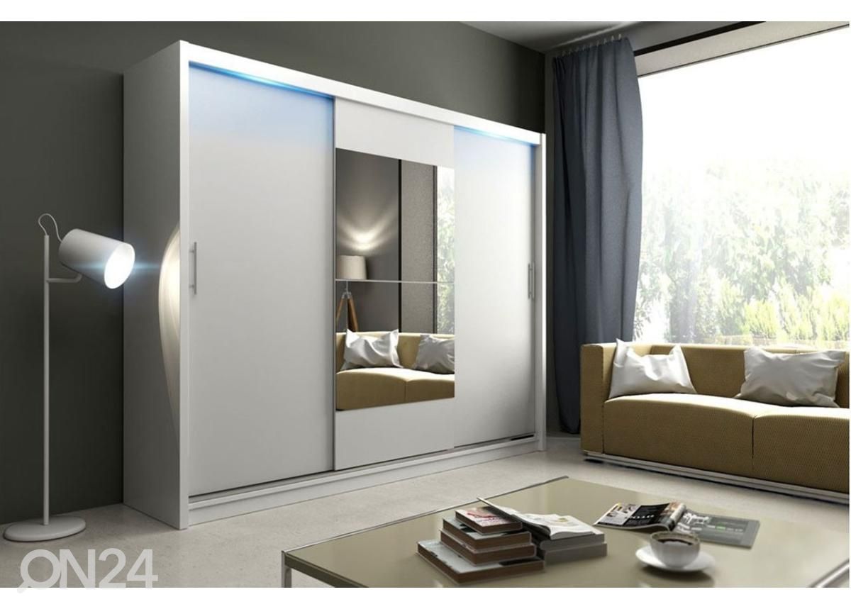 Liukuovikaappi 250 cm + LED kuvasuurennos