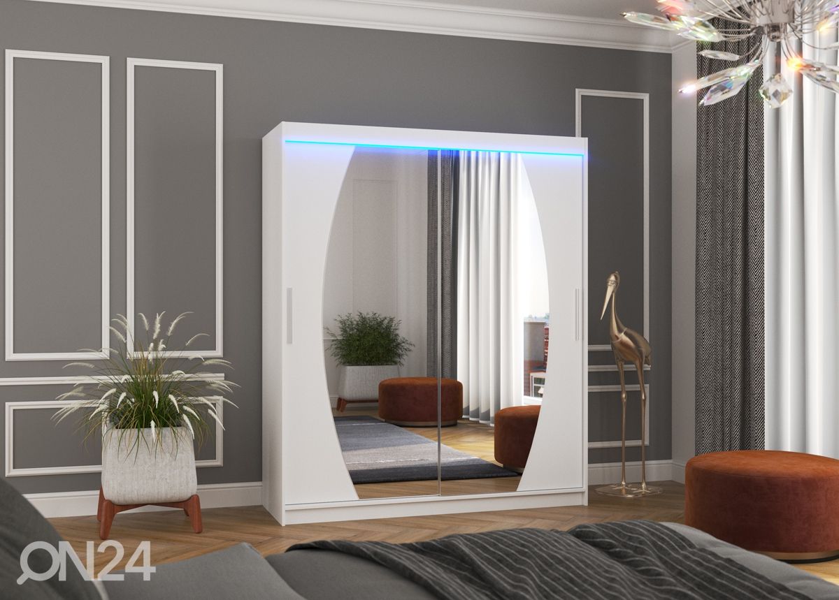 Liukuovikaappi Ballwin I 180 cm + LED kuvasuurennos