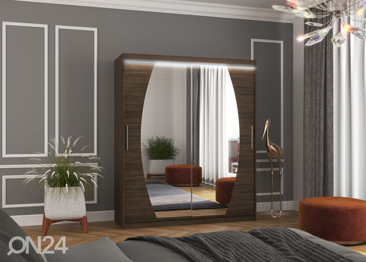 Liukuovikaappi Ballwin I 180 cm + LED kuvasuurennos
