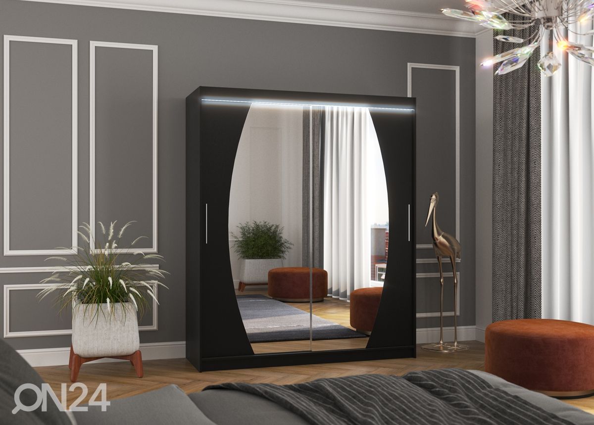 Liukuovikaappi Ballwin I 180 cm + LED kuvasuurennos