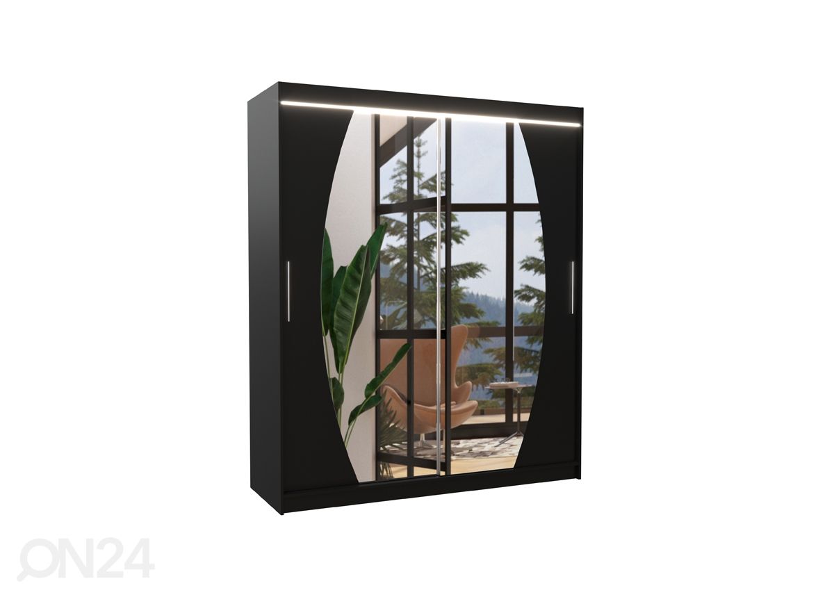 Liukuovikaappi Ballwin I 180 cm + LED kuvasuurennos