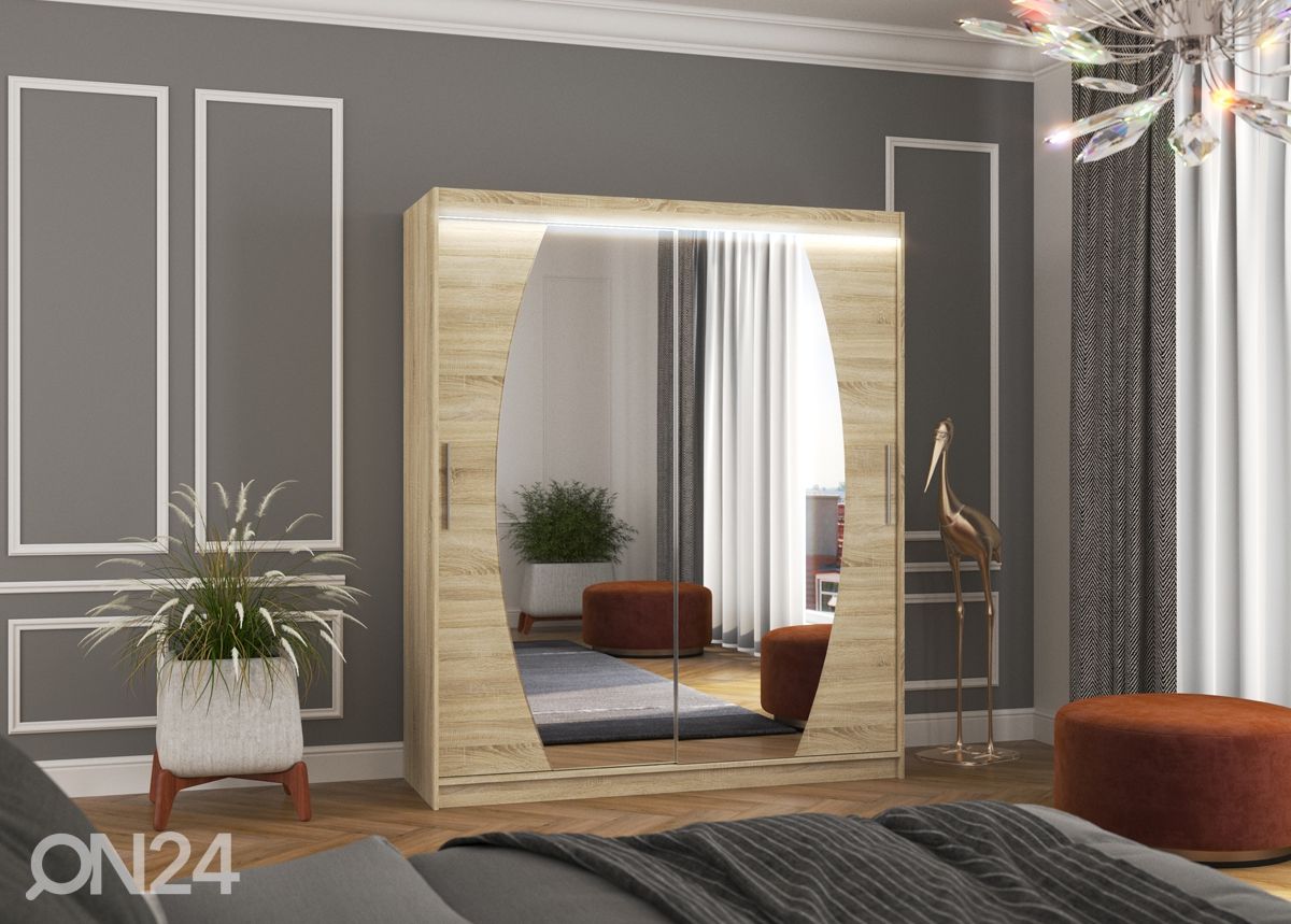 Liukuovikaappi Ballwin I 180 cm + LED kuvasuurennos
