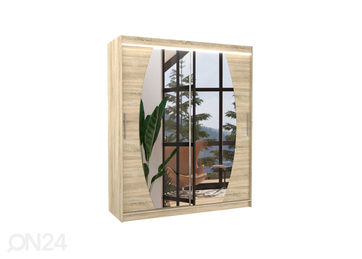 Liukuovikaappi Ballwin I 180 cm + LED kuvasuurennos