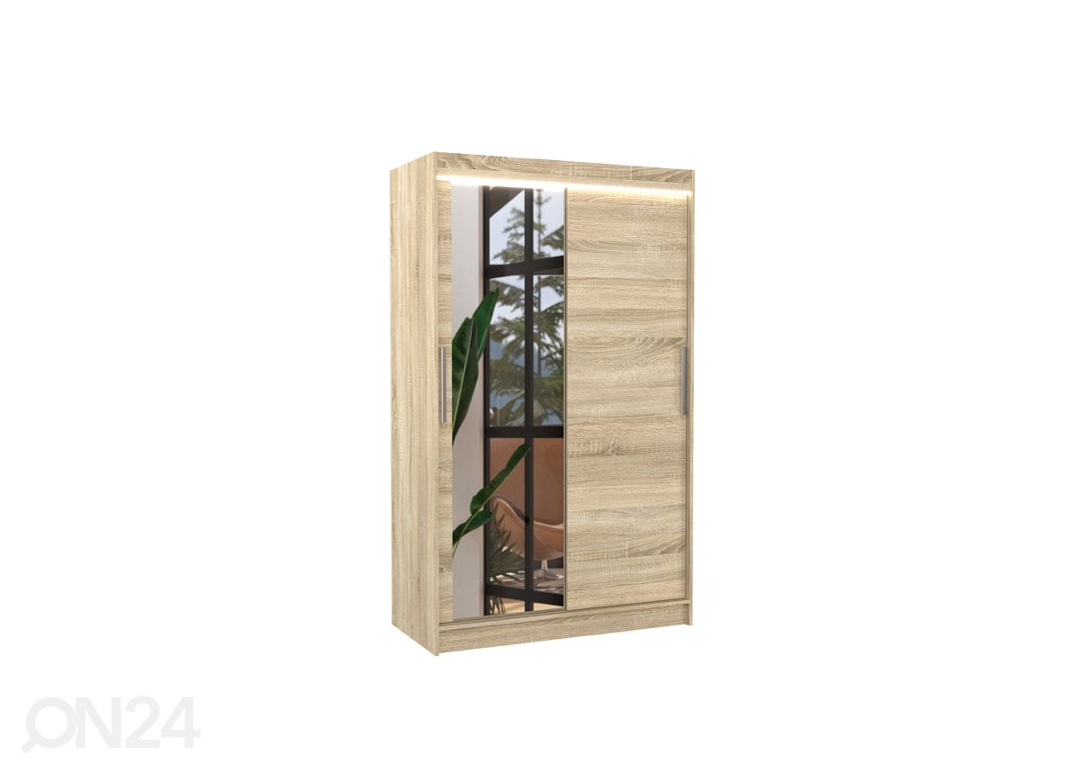Liukuovikaappi Beth I 120 cm + LED kuvasuurennos