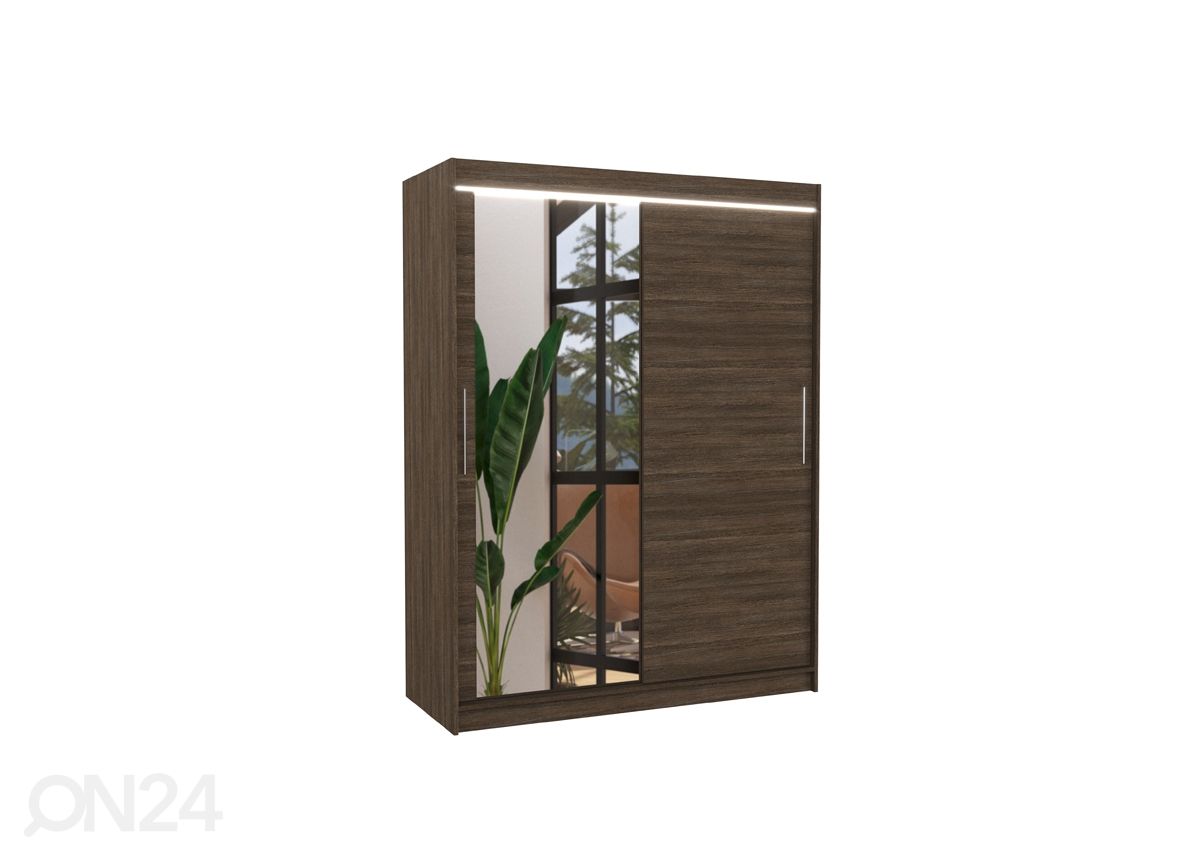 Liukuovikaappi Bianca I 150 cm + LED kuvasuurennos