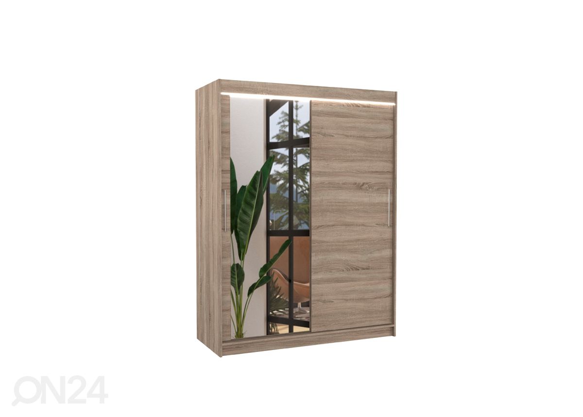 Liukuovikaappi Bianca I 150 cm + LED kuvasuurennos