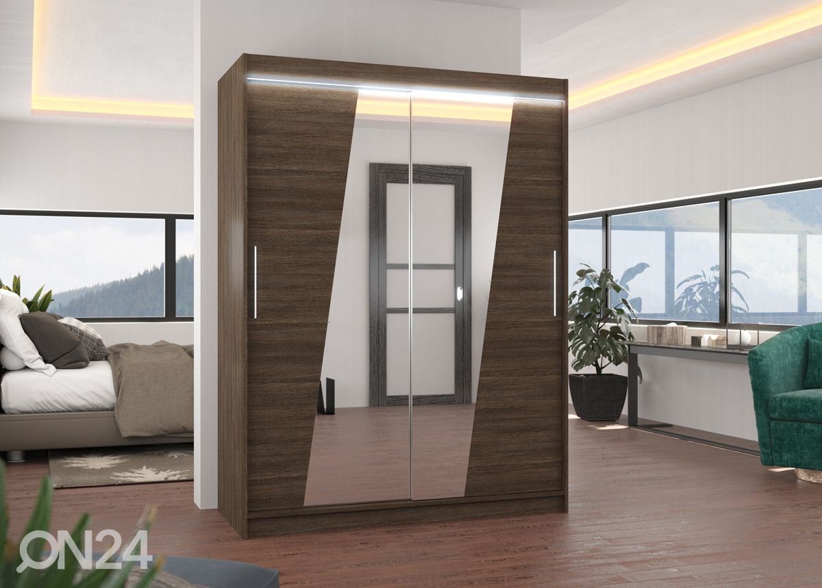 Liukuovikaappi Bixby 150 cm + LED kuvasuurennos