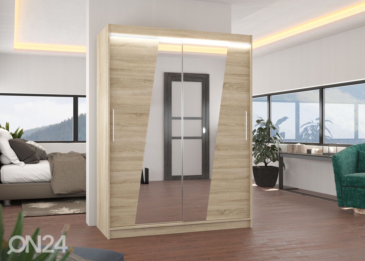 Liukuovikaappi Bixby 150 cm + LED kuvasuurennos