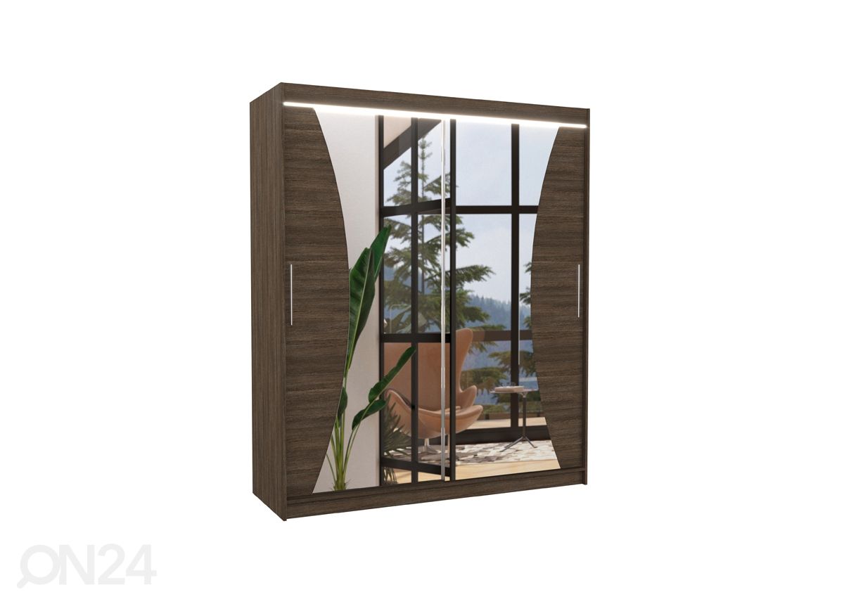 Liukuovikaappi Camden I 180 cm + LED kuvasuurennos