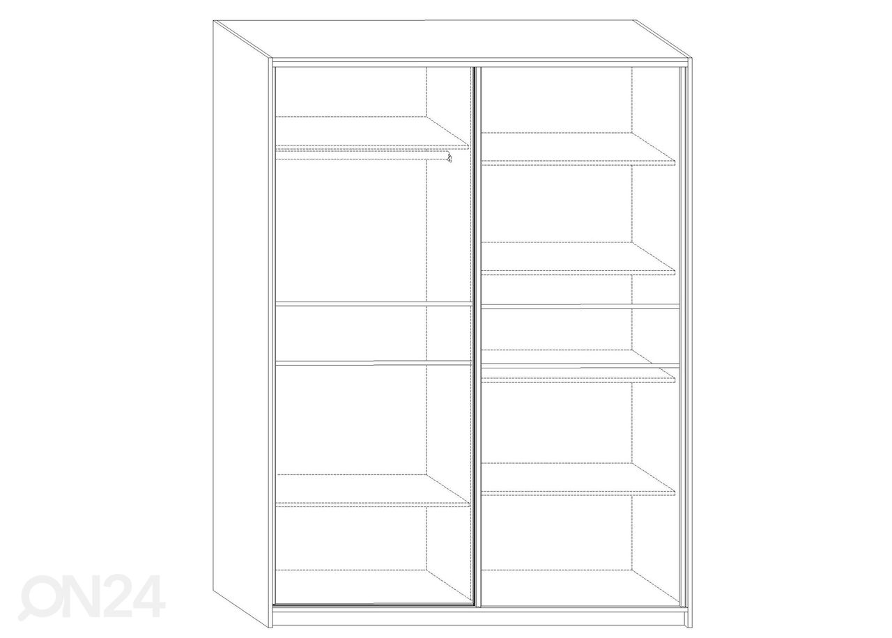 Liukuovikaappi Durrus 160 cm kuvasuurennos