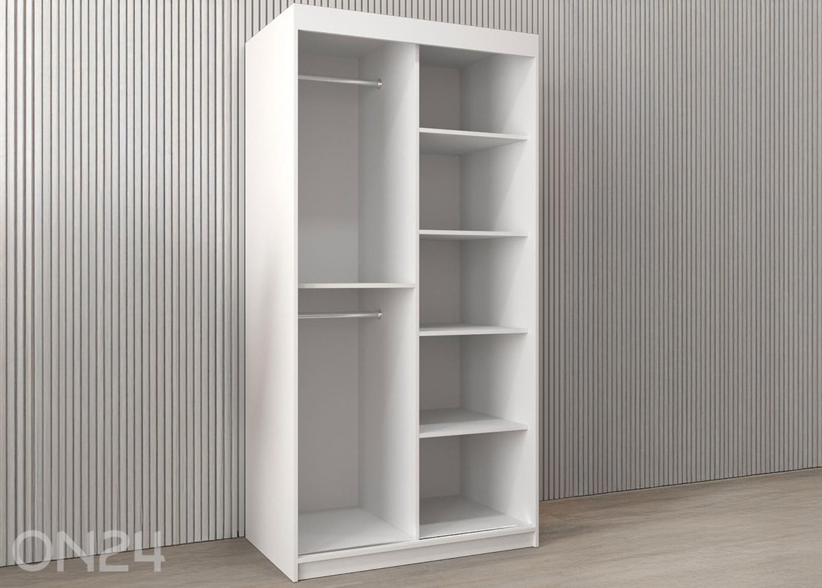 Liukuovikaappi Flutes 100 cm + LED kuvasuurennos