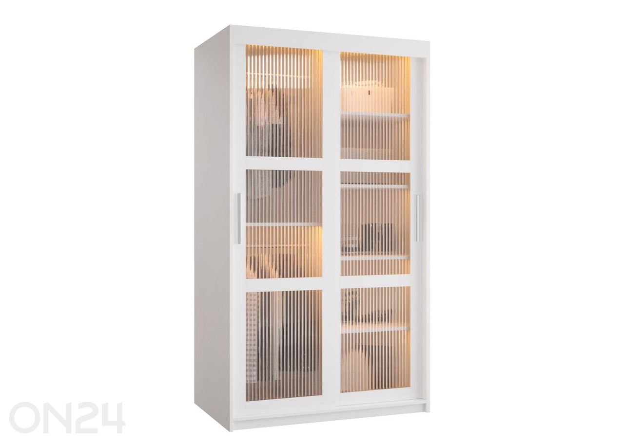 Liukuovikaappi Flutes 100 cm + LED kuvasuurennos