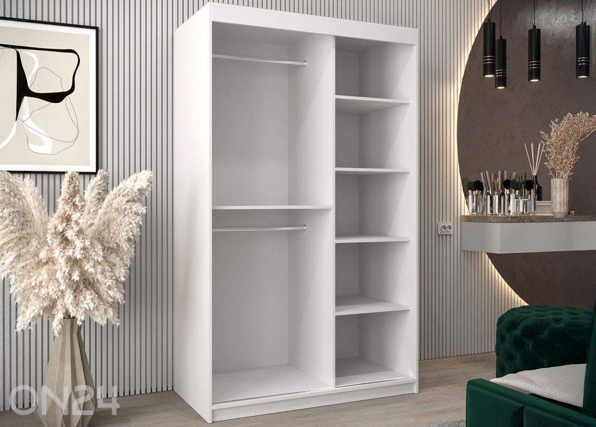 Liukuovikaappi Flutes 120 cm kuvasuurennos