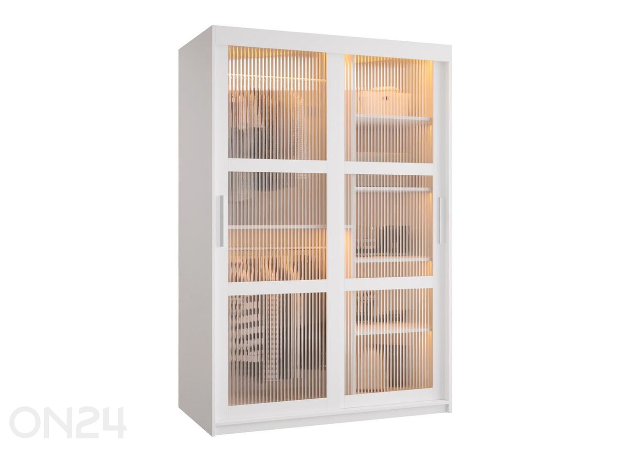 Liukuovikaappi Flutes 120 cm + LED kuvasuurennos