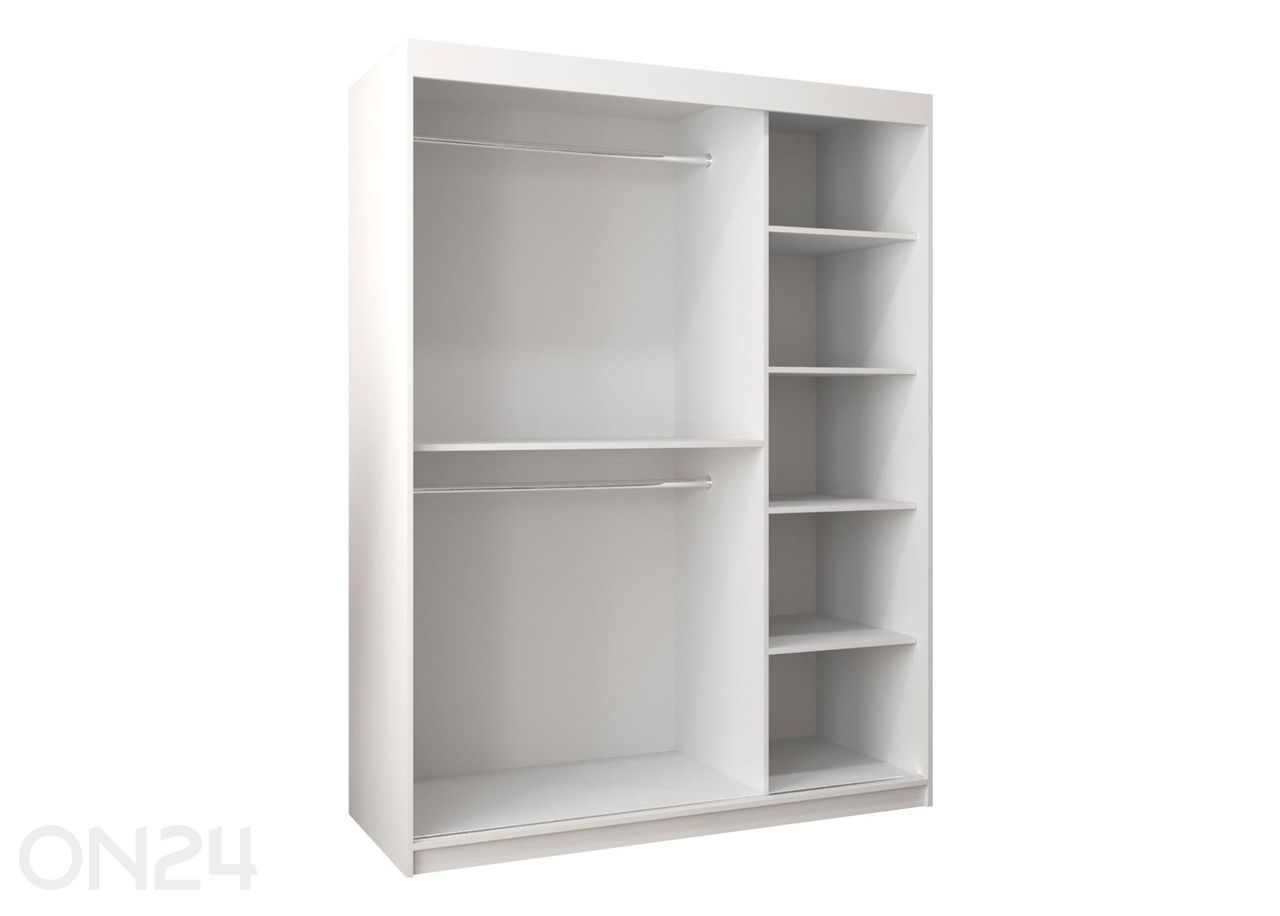 Liukuovikaappi Flutes 150 cm + LED kuvasuurennos