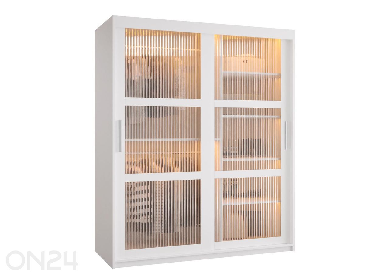 Liukuovikaappi Flutes 150 cm + LED kuvasuurennos