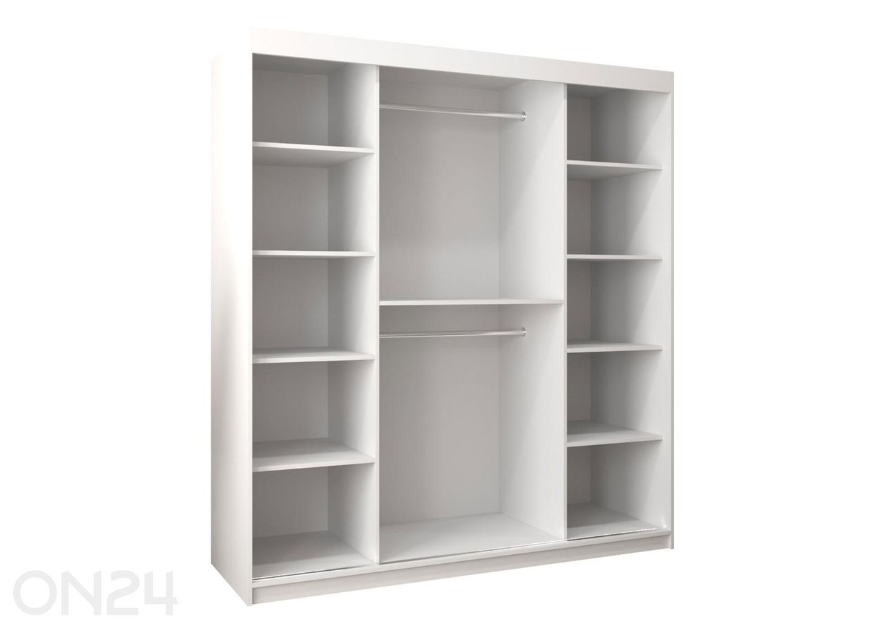 Liukuovikaappi Flutes 180 cm + LED kuvasuurennos