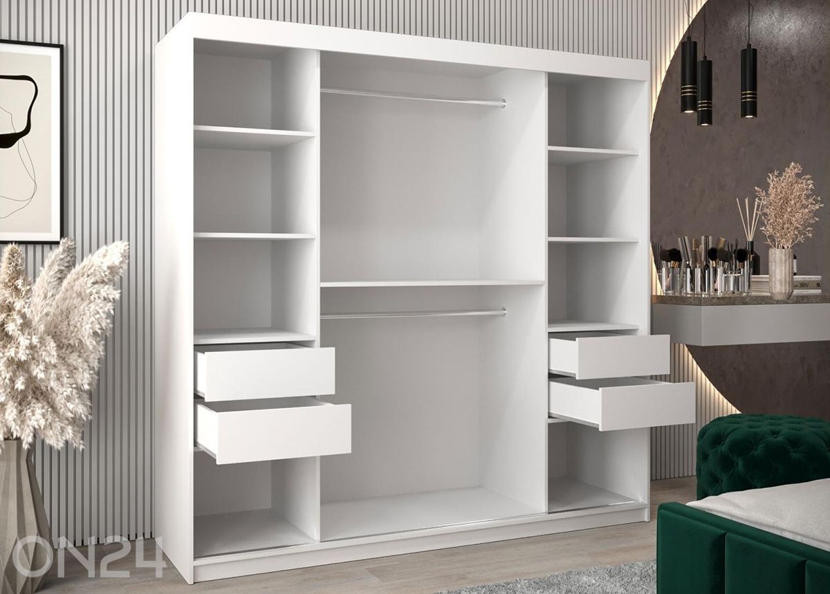 Liukuovikaappi Flutes 200 cm kuvasuurennos